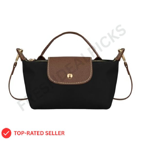 Mini Crossbody Bag Nylon Adjustable Strap Top Handle Casual Chic Compact - Picture 2 of 7